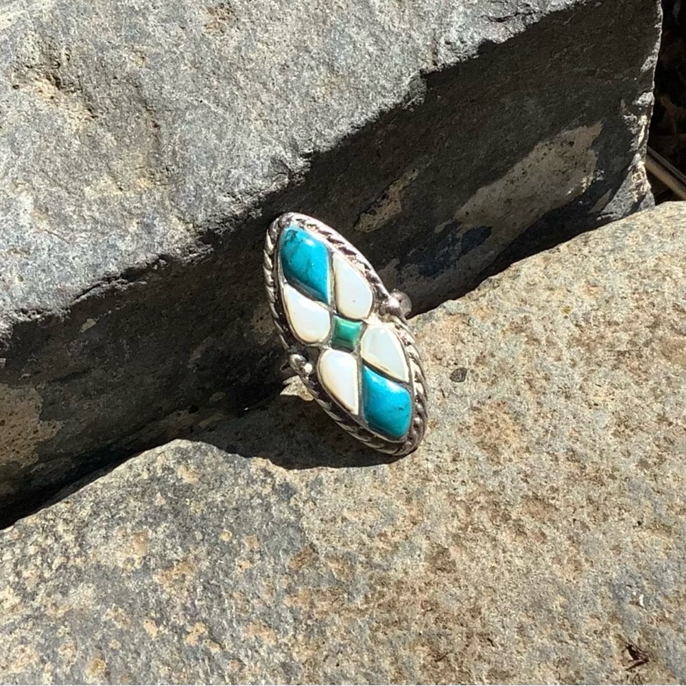 Turquoise MOP Sterling Ring